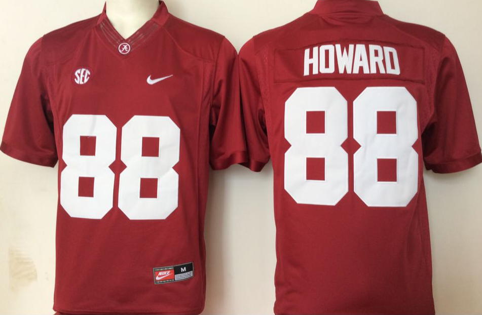NCAA Men Alabama Crimson Tide Red #88 Howard